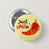 Badge Rond 5 Cm Chili Pepper Pun Positif - Juste chilien (Devant & derrière)