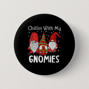 Badge Rond 5 Cm Chillin Avec Mes Gnomes Noël Pamajas Famille F
