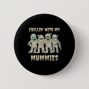 Badge Rond 5 Cm Chillin avec mes mamans Halloween Garçons Enfants