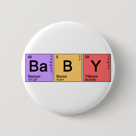 Badge Rond 5 Cm Chimie bébé (Devant)