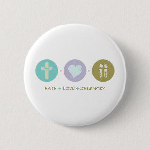 Badge Rond 5 Cm Chimie d'amour de foi