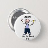 Badge Rond 5 Cm Chimio Bell - le Général Cancer Male (Devant & derrière)