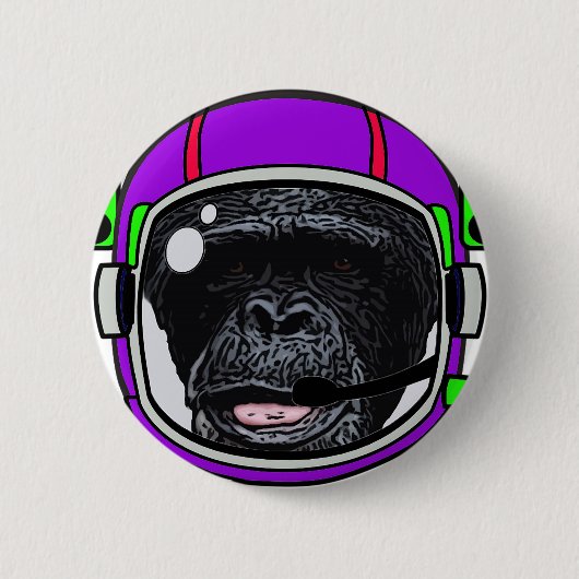 Badge Rond 5 Cm Chimp. spatial (Devant)