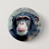 Badge Rond 5 Cm Chimpanzé (Devant)