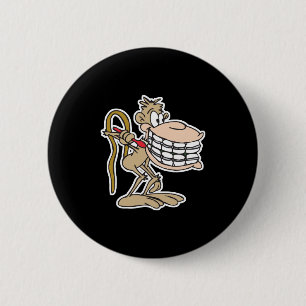 Badge Rond 5 Cm chimpanzé avec un appareil dentaire
