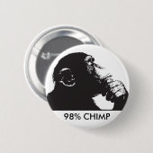 Badge Rond 5 Cm CHIMPANZÉ de 98% (Devant & derrière)