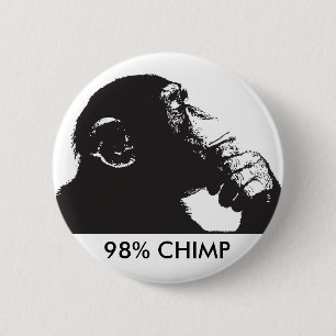Badge Rond 5 Cm CHIMPANZÉ de 98%