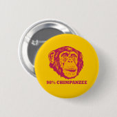 Badge Rond 5 Cm Chimpanzé de 98% (Devant & derrière)