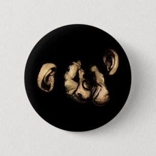 Badge Rond 5 Cm chimpanzés embrassants