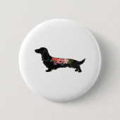 Badge Rond 5 Cm Chinchard de Longhaired (Devant)