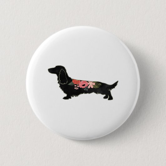 Badge Rond 5 Cm Chinchard de Longhaired (Devant)