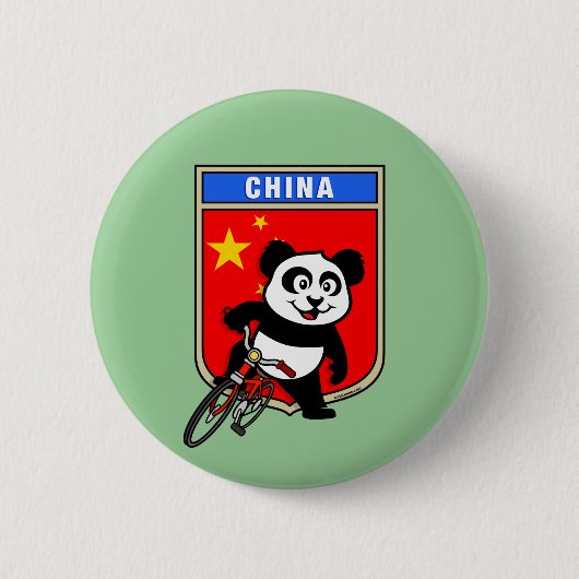 Badge Rond 5 Cm Chine à vélo (Devant)