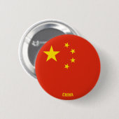 Badge Rond 5 Cm Chine Drapeau mignon patriotique (Devant & derrière)