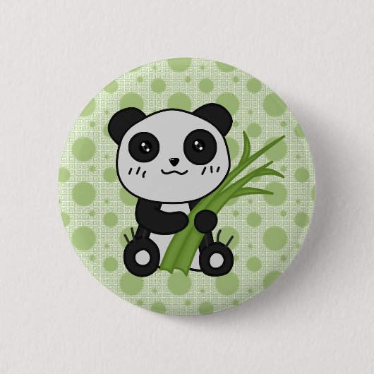 Badge Rond 5 Cm Chino le bouton de panda (Devant)