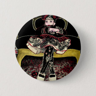 Badge Rond 5 Cm chinoise aux fleurs 3