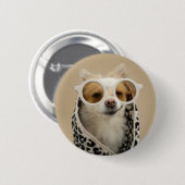 Badge Rond 5 Cm chiot cool (Devant & derrière)
