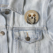 Badge Rond 5 Cm chiot cool (En situation)