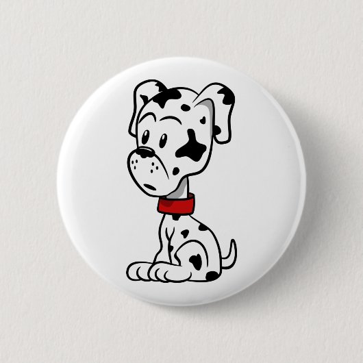 Badge Rond 5 Cm Chiot dalmate (Devant)