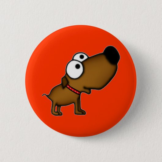 Badge Rond 5 Cm Chiot de bande dessinée (Devant)