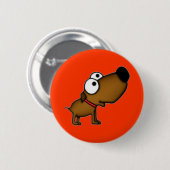 Badge Rond 5 Cm Chiot de bande dessinée (Devant & derrière)