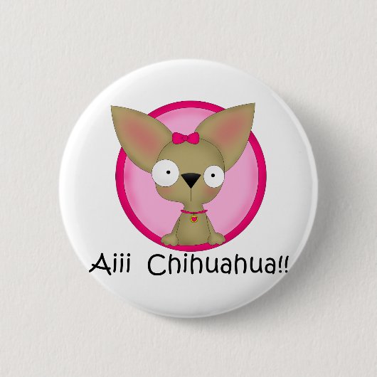 Badge Rond 5 Cm Chiot de chien de chiwawa (Devant)