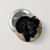 Badge Rond 5 Cm chiot de laboratoire (Devant & derrière)