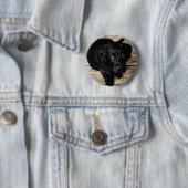 Badge Rond 5 Cm chiot de laboratoire (En situation)