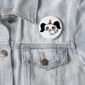 Badge Rond 5 Cm chiot mignon (En situation)