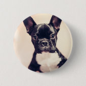 Badge Rond 5 Cm chiot mignon (Devant)