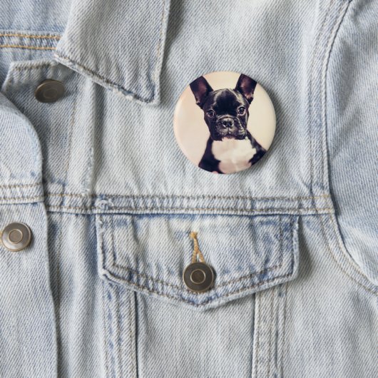 Badge Rond 5 Cm chiot mignon (En situation)