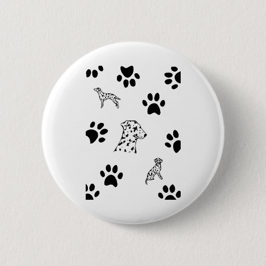 Badge Rond 5 Cm Chiots de Dalmation (Devant)