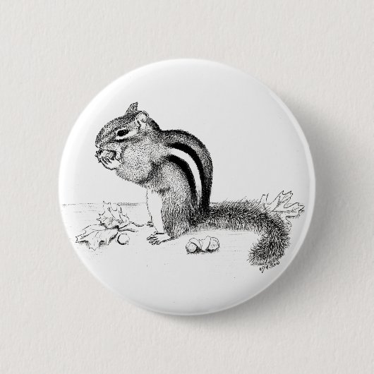 Badge Rond 5 Cm Chipmunk (Devant)