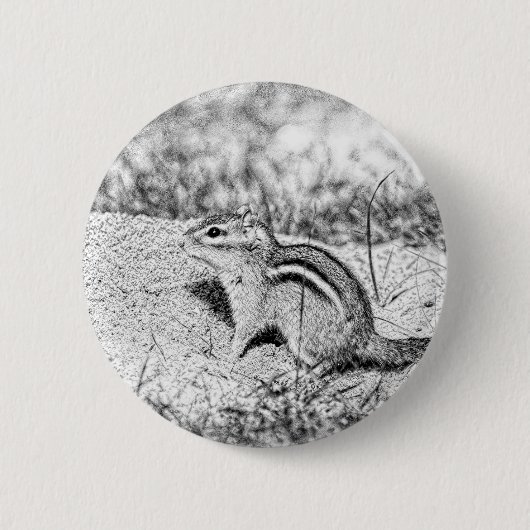 Badge Rond 5 Cm Chipmunk Sketch (Devant)