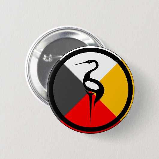 Badge Rond 5 Cm Chippewa Dodem Ajijaak (Devant & derrière)