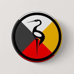 Badge Rond 5 Cm Chippewa Dodem Ajijaak