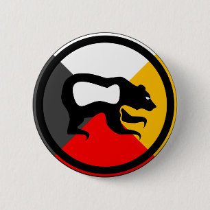 Badge Rond 5 Cm Chippewa Dodem Makwa