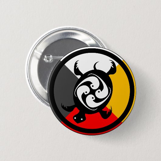 Badge Rond 5 Cm Chippewa Dodem Miskwaadesi (Devant & derrière)