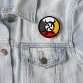 Badge Rond 5 Cm Chippewa Dodem Miskwaadesi (En situation)