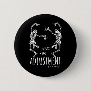 Badge Rond 5 Cm Chiropracteur Danser Skeletons Qui Post Ajustement
