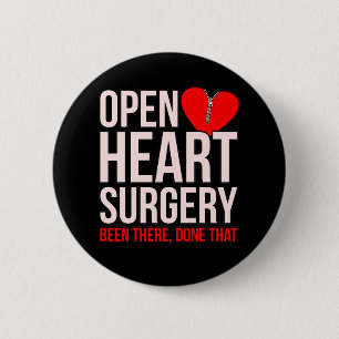 Badge Rond 5 Cm Chirurgie cardiaque ouverte Sensibilisation aux ma