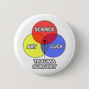 Badge Rond 5 Cm Chirurgie des traumatismes .. La chance de l'art s