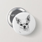 Badge Rond 5 Cm Chiwawa de Smoothcoat (Devant & derrière)