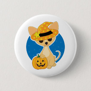 Badge Rond 5 Cm Chiwawa Halloween
