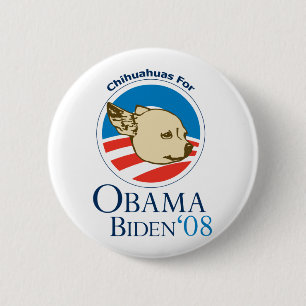 Badge Rond 5 Cm Chiwawas pour Obama
