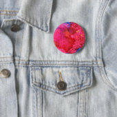 Badge Rond 5 Cm Chocking chaud rose néon Abstrait (En situation)