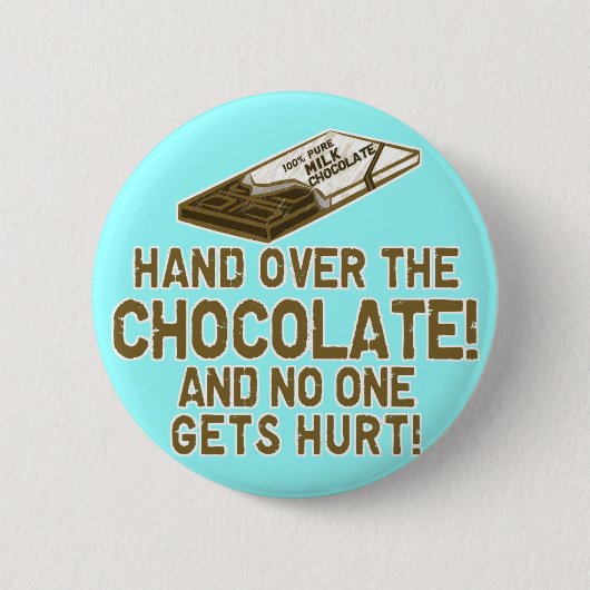 Badge Rond 5 Cm Chocoholic au chocolat (Devant)
