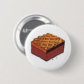 Badge Rond 5 Cm chocolat brownie (Devant & derrière)