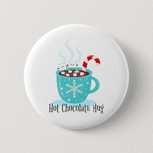 Badge Rond 5 Cm Chocolat chaud (Devant)