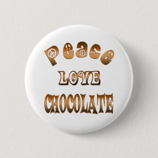 BADGE ROND 5 CM CHOCOLAT D'AMOUR DE PAIX