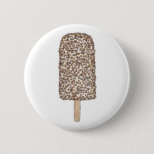 Badge Rond 5 Cm Chocolat Eclair Crème de glace Popsicle Dessert Fo